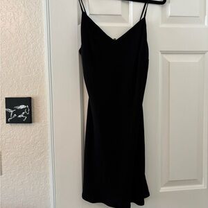 Chic Black Spaghetti Strap Mini Dress